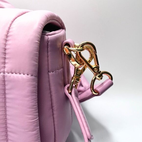 NWT LOVE MOSCHINO LILLA BORSA QUILTED CROSSBODY PUFFER BAG - Picture 11 of 13